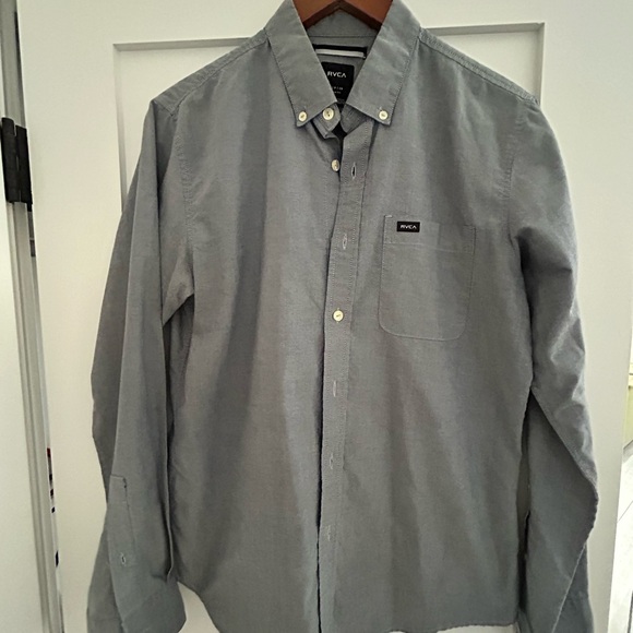 RVCA blue Button-Up Shirt SZ SMALL NWOT - Picture 8 of 8